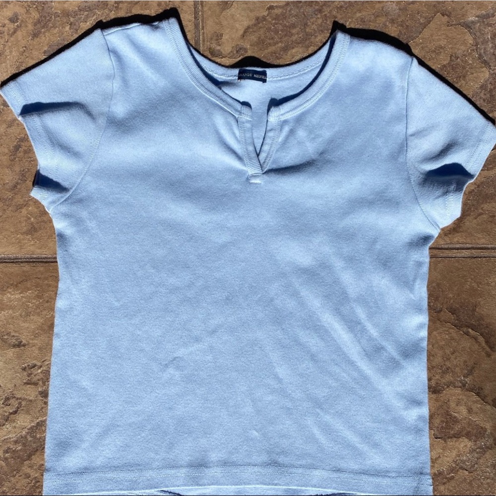Brandy Melville Ashlyn light blue crop top 🌀